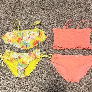 Colorful Floral and Coral Bikini Set